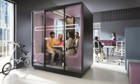 Work booth – a portable acoustic office pod for  